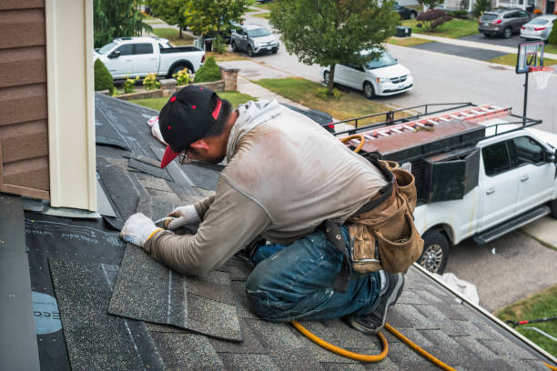 Professional Flat Roof Repair technician working in North Apollo, PA
